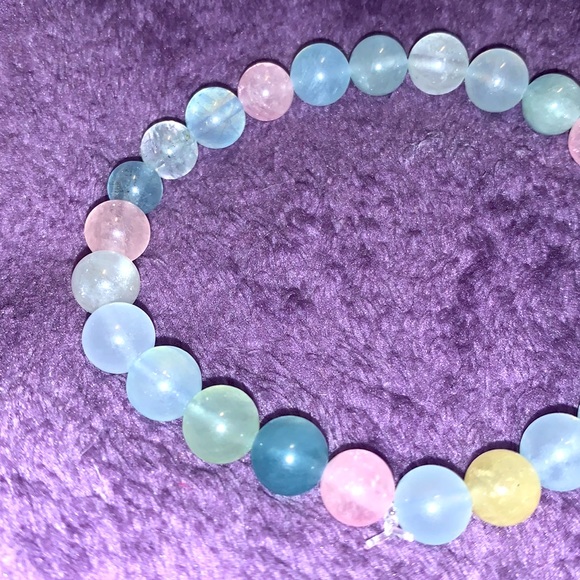 🪬2/$20🪬New 8mm Nat Morganite Stretch Bracelet (Fits a Larger Wrist 7.5-9”) - Picture 7 of 16